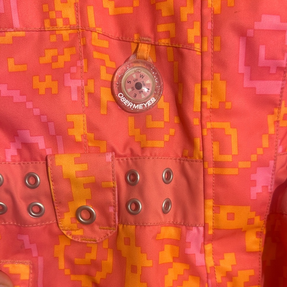 Obermeyer Vibrant Pink and Orange Kids Footie - Picture 5 of 16